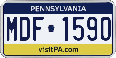 PA license plate MDF1590