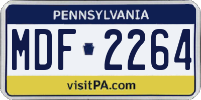 PA license plate MDF2264