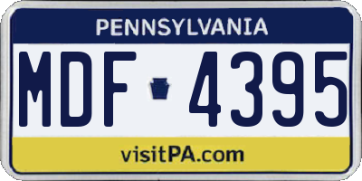 PA license plate MDF4395