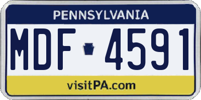 PA license plate MDF4591