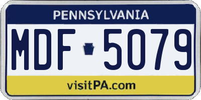 PA license plate MDF5079