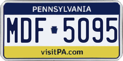 PA license plate MDF5095
