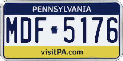PA license plate MDF5176