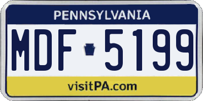 PA license plate MDF5199