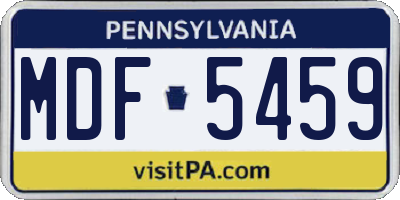 PA license plate MDF5459