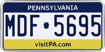 PA license plate MDF5695