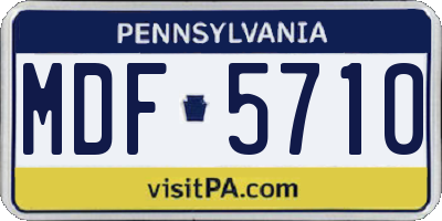 PA license plate MDF5710