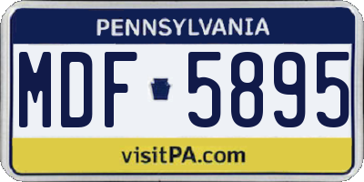 PA license plate MDF5895