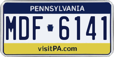 PA license plate MDF6141