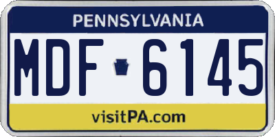 PA license plate MDF6145
