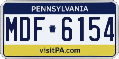 PA license plate MDF6154