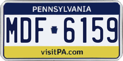 PA license plate MDF6159