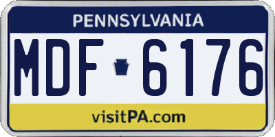 PA license plate MDF6176