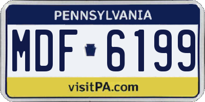 PA license plate MDF6199