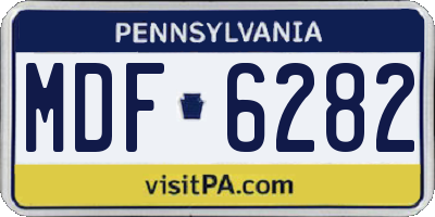 PA license plate MDF6282