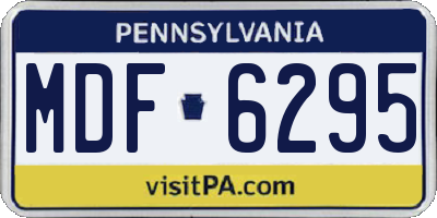 PA license plate MDF6295