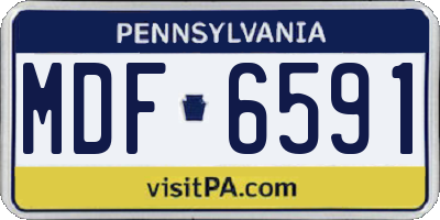 PA license plate MDF6591