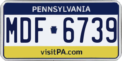 PA license plate MDF6739