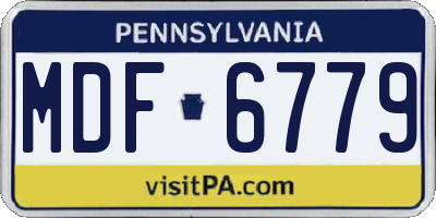 PA license plate MDF6779