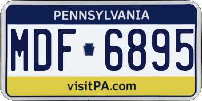 PA license plate MDF6895