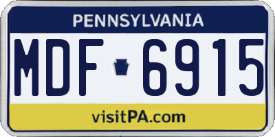 PA license plate MDF6915