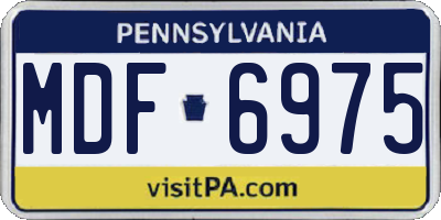PA license plate MDF6975