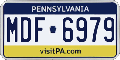 PA license plate MDF6979
