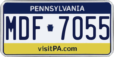 PA license plate MDF7055