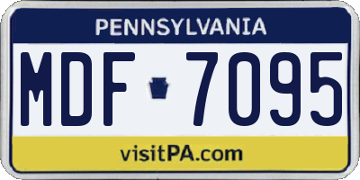PA license plate MDF7095