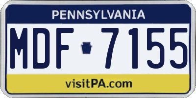 PA license plate MDF7155