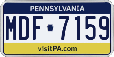 PA license plate MDF7159