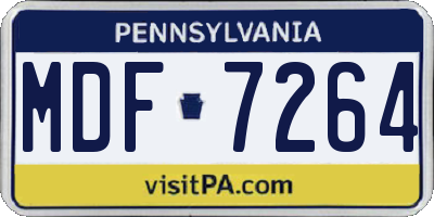 PA license plate MDF7264