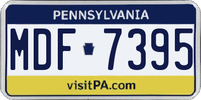 PA license plate MDF7395