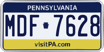 PA license plate MDF7628