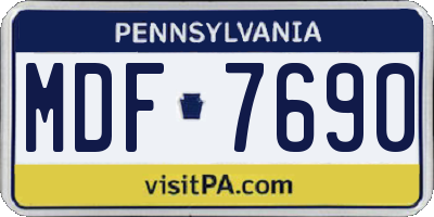 PA license plate MDF7690