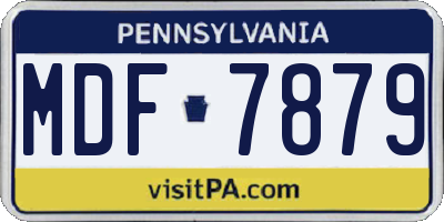 PA license plate MDF7879