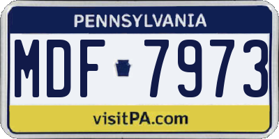 PA license plate MDF7973