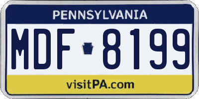 PA license plate MDF8199