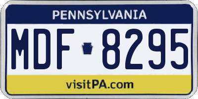 PA license plate MDF8295