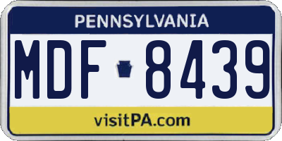 PA license plate MDF8439