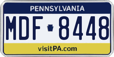 PA license plate MDF8448