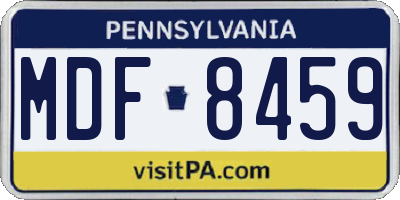PA license plate MDF8459