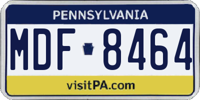 PA license plate MDF8464