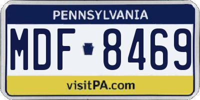 PA license plate MDF8469