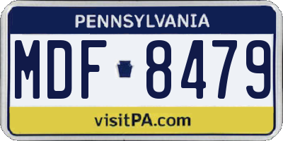 PA license plate MDF8479