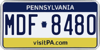 PA license plate MDF8480