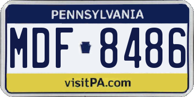 PA license plate MDF8486
