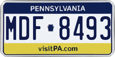 PA license plate MDF8493