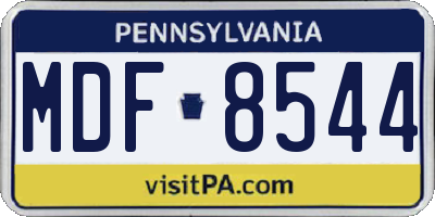 PA license plate MDF8544