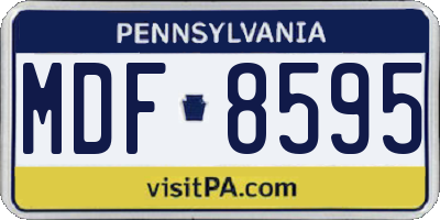 PA license plate MDF8595